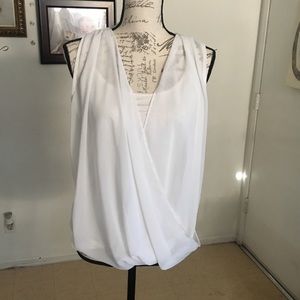 Iz Byer White Sleeveless Top Size M